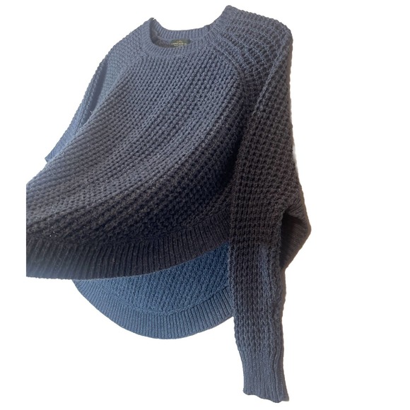 Lauren Ralph Lauren Jeans Co Blue Crew Neck Sweater Poncho Small - Picture 4 of 10